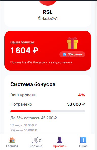 Профиль пользователя